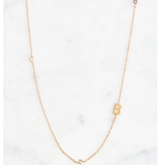 Anthropologie Sideways Initial Necklace 